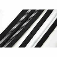 35MM/3.5CM 1寸3分黑白间色平绳夹绳针织橡筋松紧带